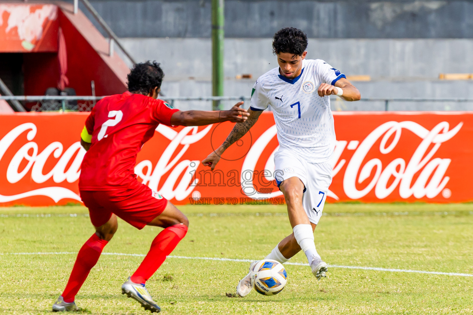 Maldives vs Philippines in AFC Asian Cup Qualifies held in National Football Stadium, Male', Maldives on Tuesday, 18th November 2025. Photos: Nausham Waheed / Images.mv