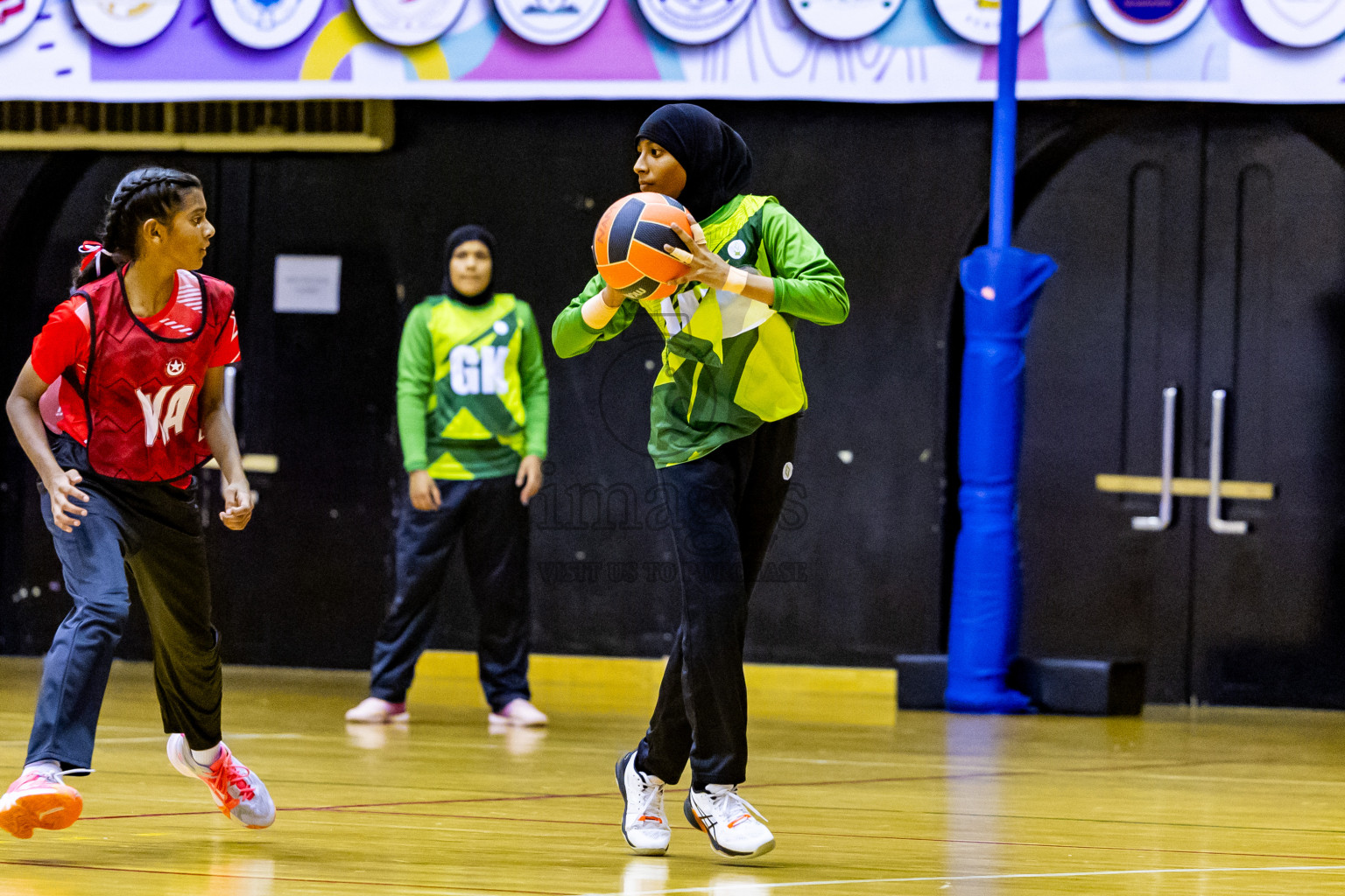 Day 14 of 25th Inter-School Netball Tournament was held in Social Center at Male', Maldives on Sunday, 25th August 2024. Photos: Nausham Waheed / images.mv