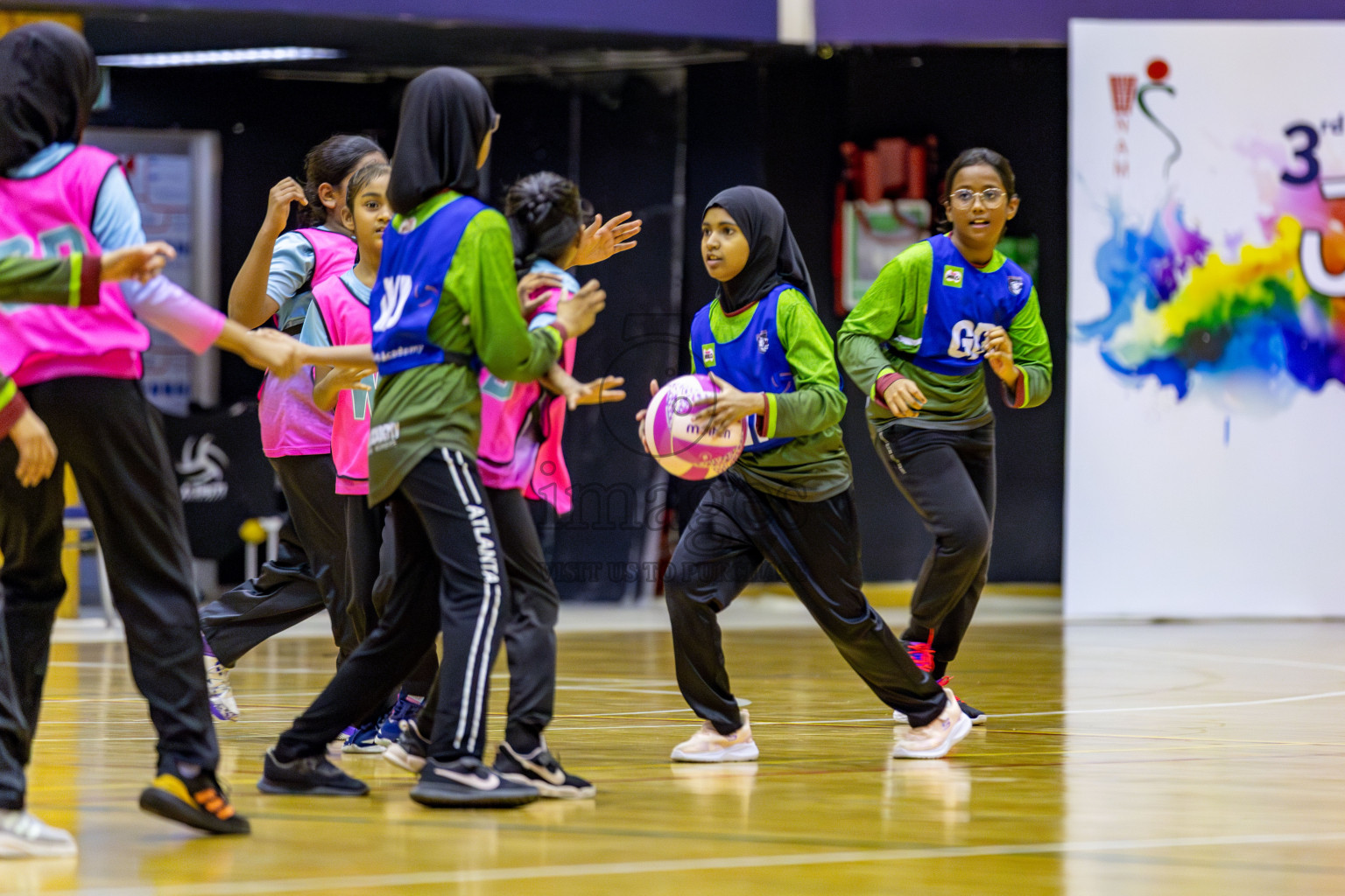 Netgen B vs Fiontti Sports Club in Day 3 of 3rd Netball Junior Championship, held at Social Center on Tuesday, 21st January 2025 . 
Photos: Hassan Simah / images.mv