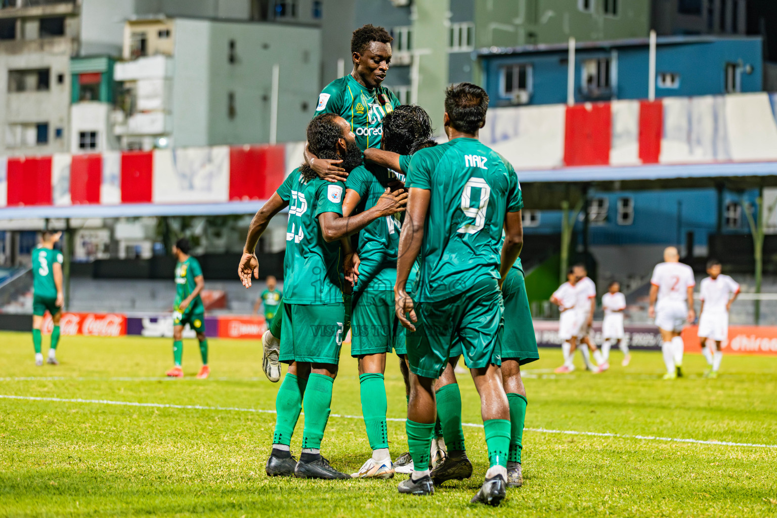 Maziya Sports And Recreation vs Buru Sports Club in Dhivehi Premier League 2025/26 held in National Football Stadium, Male', Maldives on Tuesday, 30th September 2025. Photos: Areef Adam / Images.mv