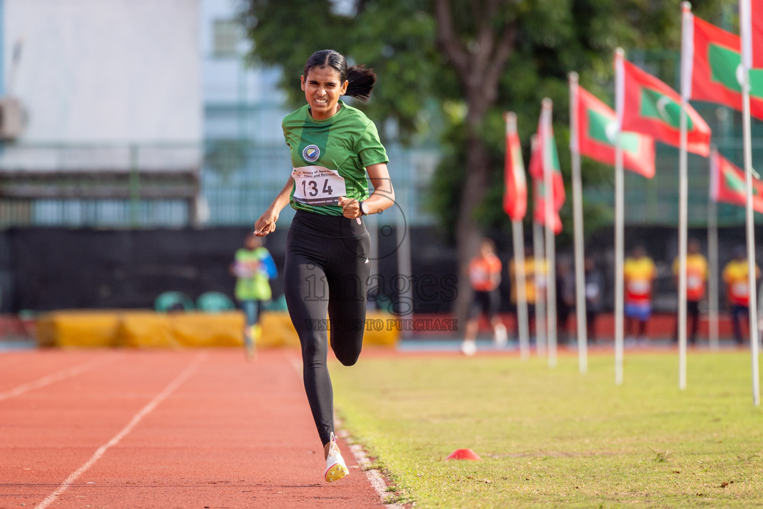 Day 2 of 33rd National Athletics Championship was held in Ekuveni Track at Male', Maldives on Friday, 6th September 2024. Photos: Shuu Abdul Sattar / images.mv