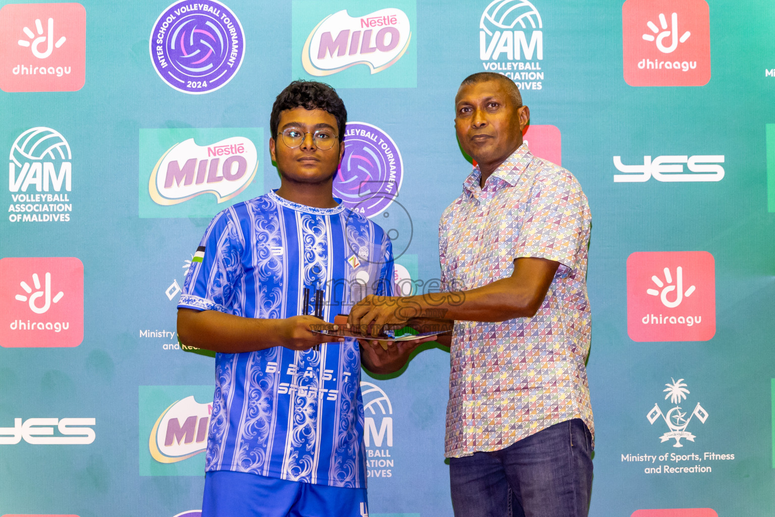 Finals of Interschool Volleyball Tournament 2024 was held in Social Center at Male', Maldives on Friday, 6th December 2024. Photos: Nausham Waheed / images.mv