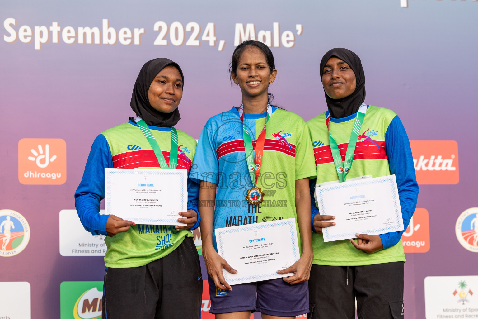 Day 2 of 33rd National Athletics Championship was held in Ekuveni Track at Male', Maldives on Friday, 6th September 2024.
Photos: Ismail Thoriq  / images.mv