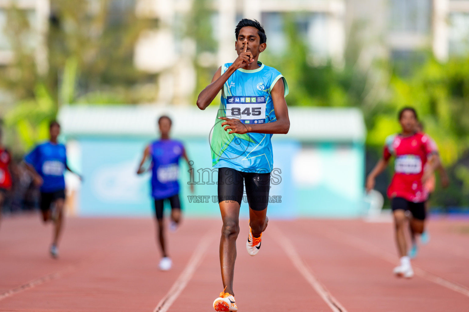 Day 6 of MWSC Interschool Athletics Championships 2024 held in Hulhumale Running Track, Hulhumale, Maldives on Thursday, 14th November 2024. Photos by: Nausham Waheed / Images.mv