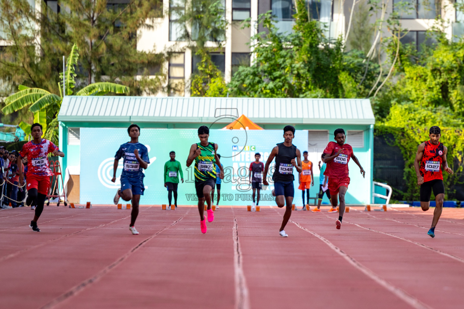 Day 1 of MWSC Interschool Athletics Championships 2024 held in Hulhumale Running Track, Hulhumale, Maldives on Saturday, 9th November 2024. 
Photos by: Hassan Simah / Images.mv