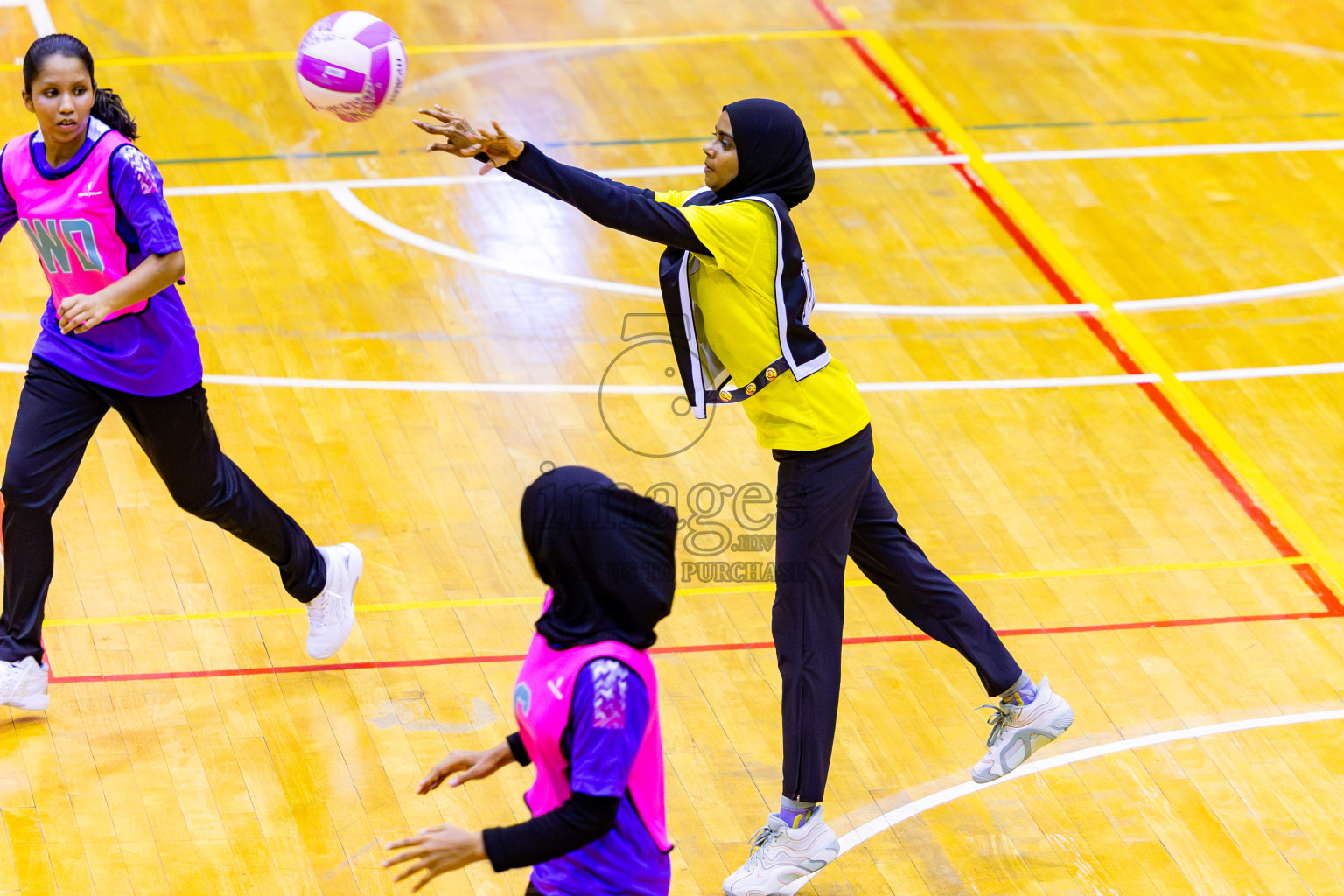 KYRC vs Invicto SC in Day 1 of 24th Milo Netball Association Championship held in Social Center at Male', Maldives on Monday, 1st September 2025. Photos: Nausham Waheed / images.mv