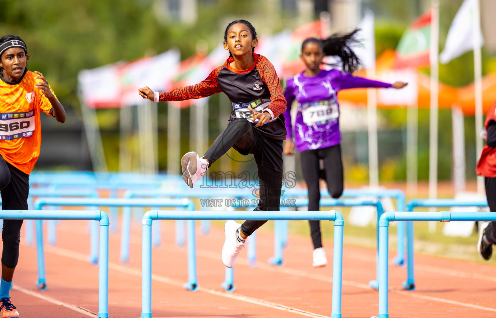 Day 2 of MWSC Interschool Athletics Championships 2024 held in Hulhumale Running Track, Hulhumale, Maldives on Sunday, 10th November 2024. Photos by: Ismail Thoriq / Images.mv