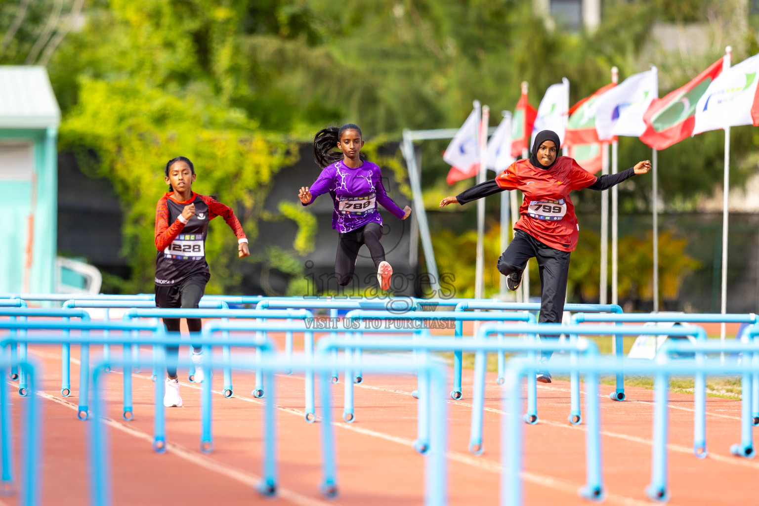 Day 2 of MWSC Interschool Athletics Championships 2024 held in Hulhumale Running Track, Hulhumale, Maldives on Sunday, 10th November 2024. Photos by: Ismail Thoriq / Images.mv