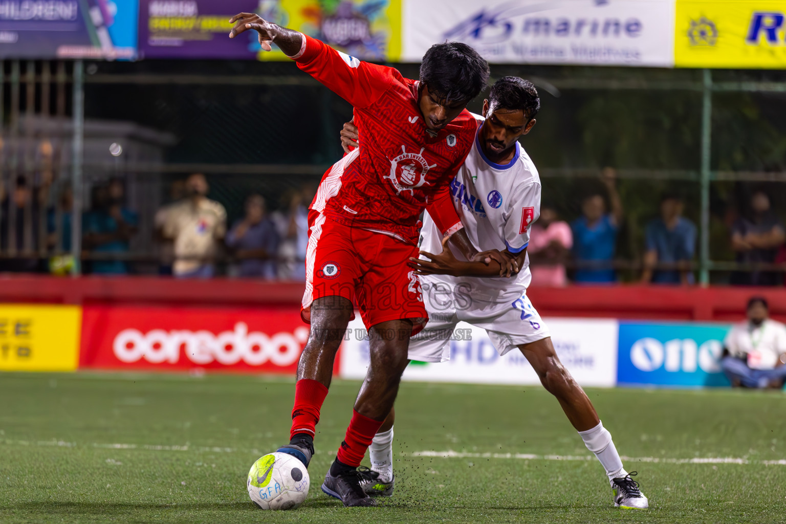 HA Ihavandhoo vs HA Maarandhoo in Day 9 of Golden Futsal Challenge 2024 was held on Tuesday, 23rd January 2024, in Hulhumale', Maldives
Photos: Ismail Thoriq / images.mv