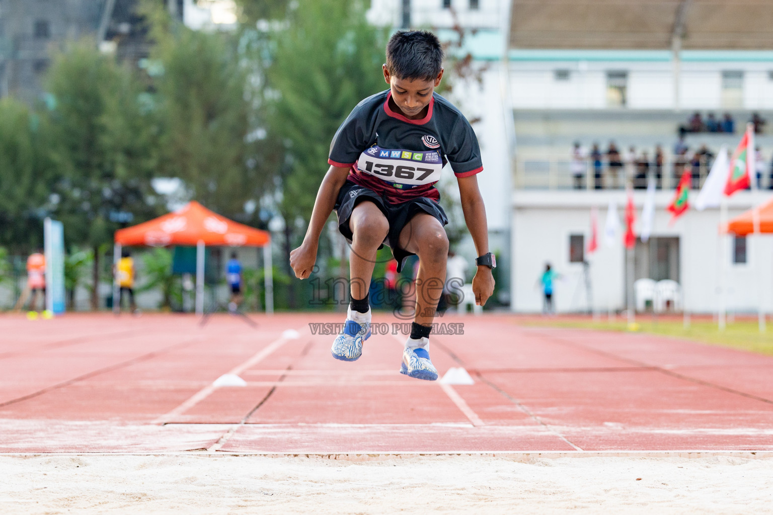 Day 1 of MWSC Interschool Athletics Championships 2024 held in Hulhumale Running Track, Hulhumale, Maldives on Saturday, 9th November 2024. 
Photos by: Hassan Simah / Images.mv