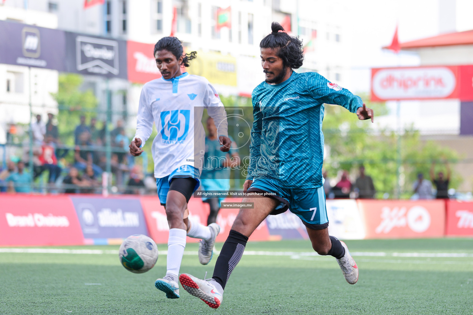 Club AVSEC vs Crossroads Maldives in Club Maldives Cup 2023 held in Hulhumale, Maldives, on Monday, 24th July 2023 Photos: Nausham Waheed/ images.mv