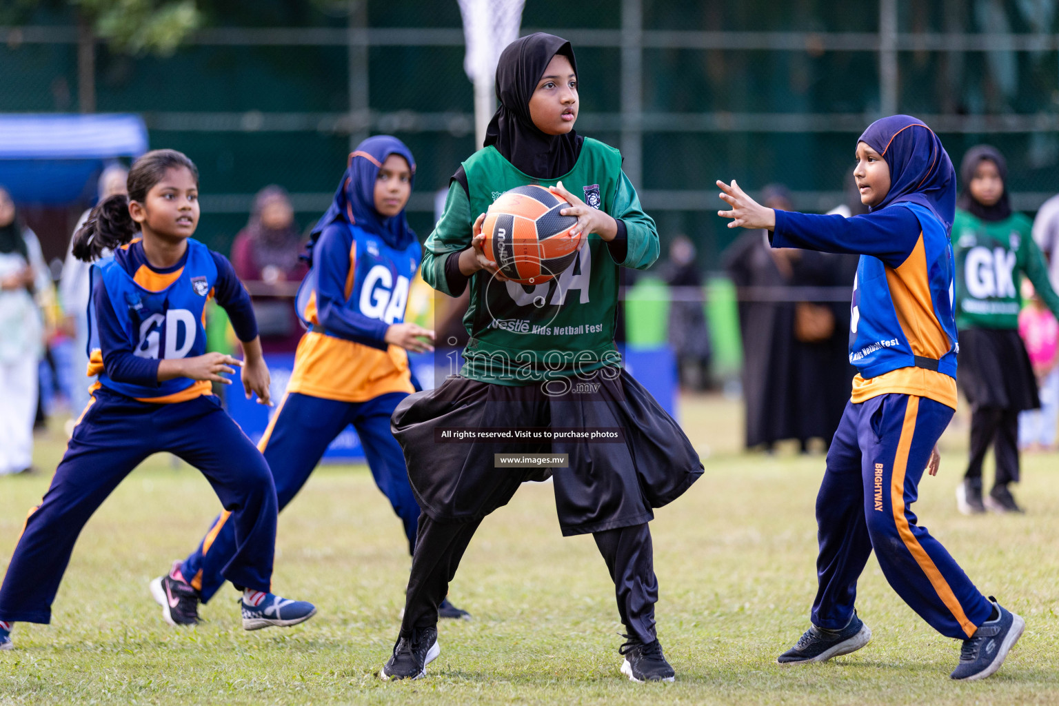 Day 2 of Nestle' Kids Netball Fiesta 2023 held in Henveyru Stadium, Male', Maldives on Thursday, 1st December 2023. Photos by Nausham Waheed / Images.mv