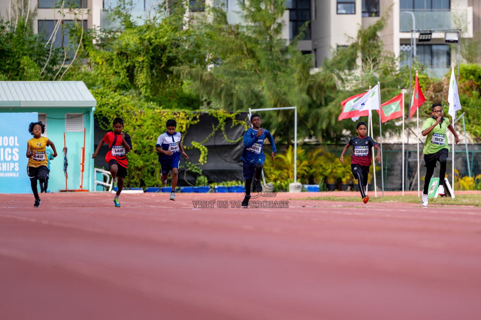 Day 2 of MWSC Interschool Athletics Championships 2024 held in Hulhumale Running Track, Hulhumale, Maldives on Sunday, 10th November 2024. 
Photos by: Hassan Simah / Images.mv