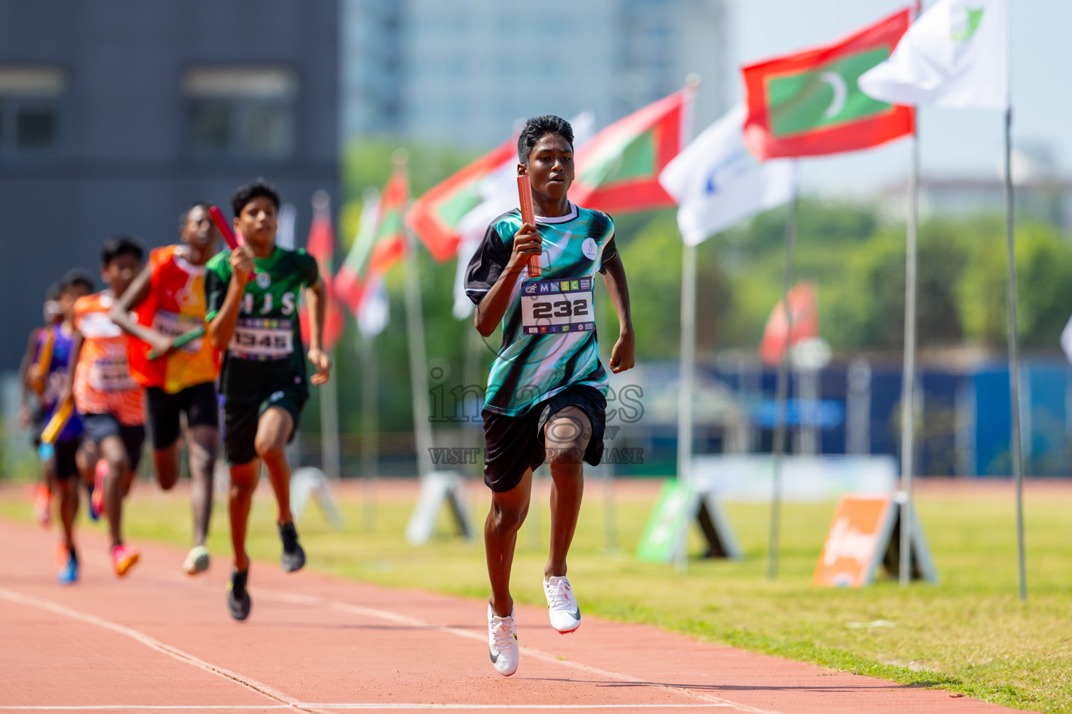 Day 6 of MWSC Interschool Athletics Championships 2024 held in Hulhumale Running Track, Hulhumale, Maldives on Thursday, 14th November 2024. Photos by: Nausham Waheed / Images.mv