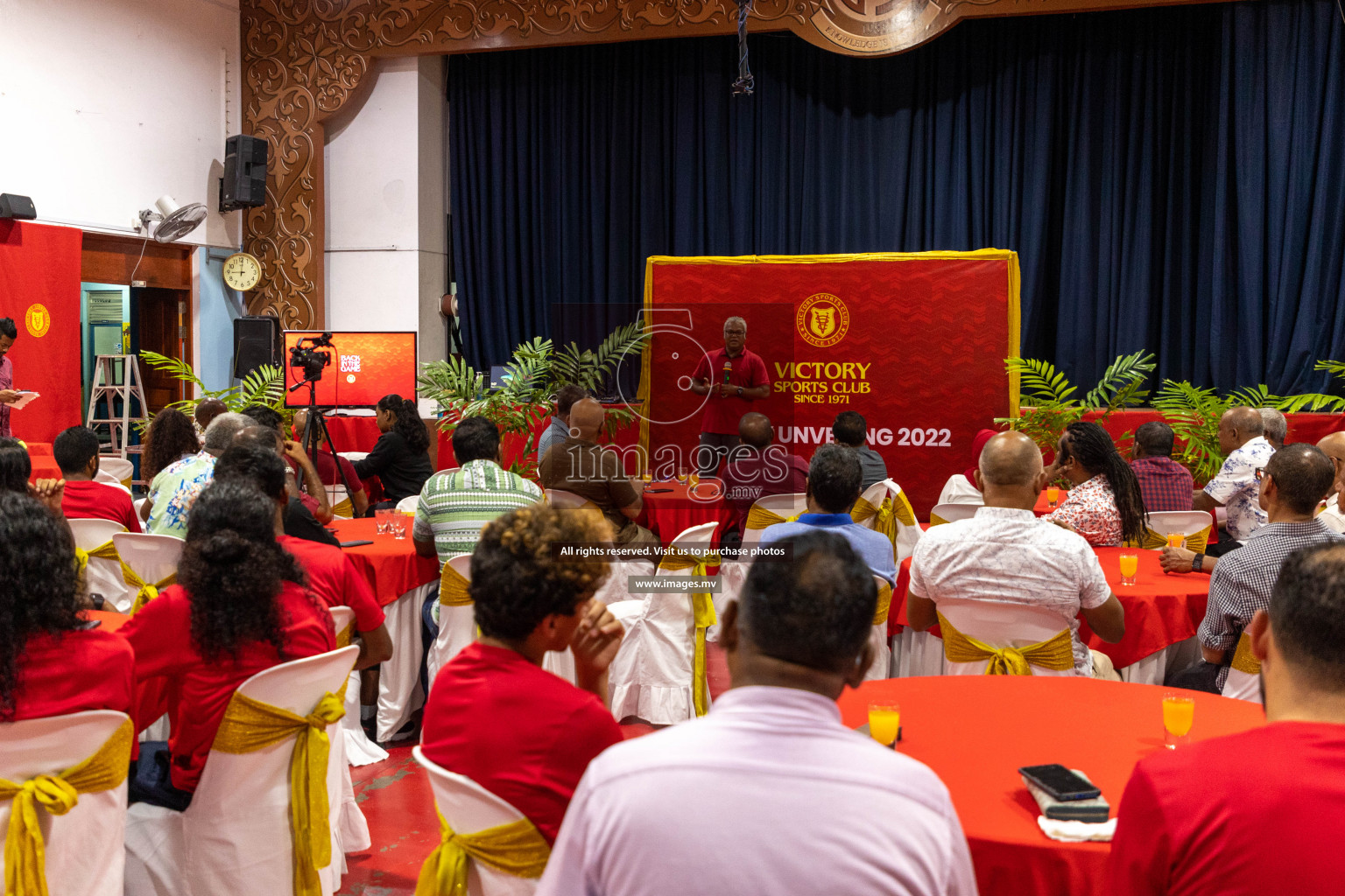 Victory Sports Club Jersey Unveiling 2022 on 14th July 2022, held in Jamaaludheen School Hall, Male', Maldives  Photos: Hassan Simah / Images.mv