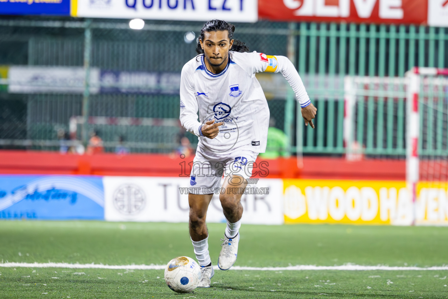 GA Dhaandhoo vs GA Gemanafushi in Day 14 of Golden Futsal Challenge 2025 was held on Saturday, 18th January 2025, in Hulhumale', Maldives. Photos: Ismail Thoriq / images.mv