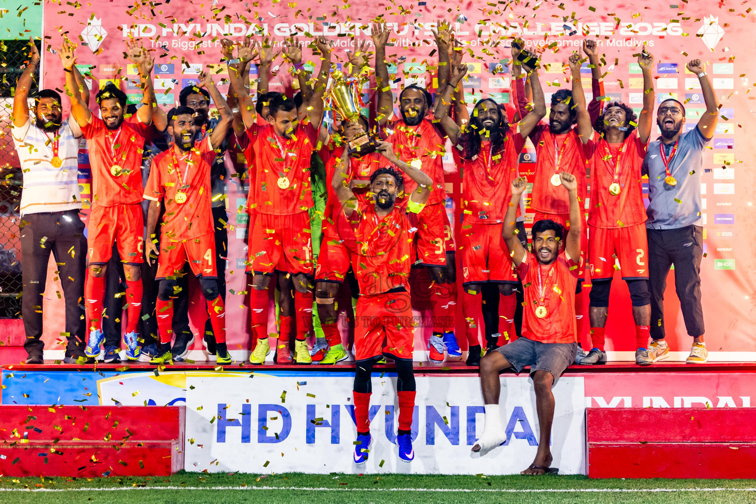 Day 27 of Golden Futsal Challenge 2026 was held on Sunday, 1st February 2026, in Hulhumale', Maldives. Photos: Nausham Waheed, Ismail Thoriq / images.mv