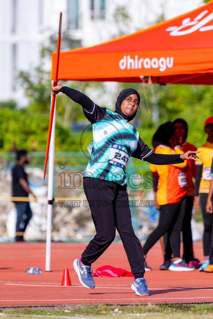 Day 3 of MWSC Interschool Athletics Championships 2024 held in Hulhumale Running Track, Hulhumale, Maldives on Monday, 11th November 2024. Photos by: Nausham Waheed / Images.mv