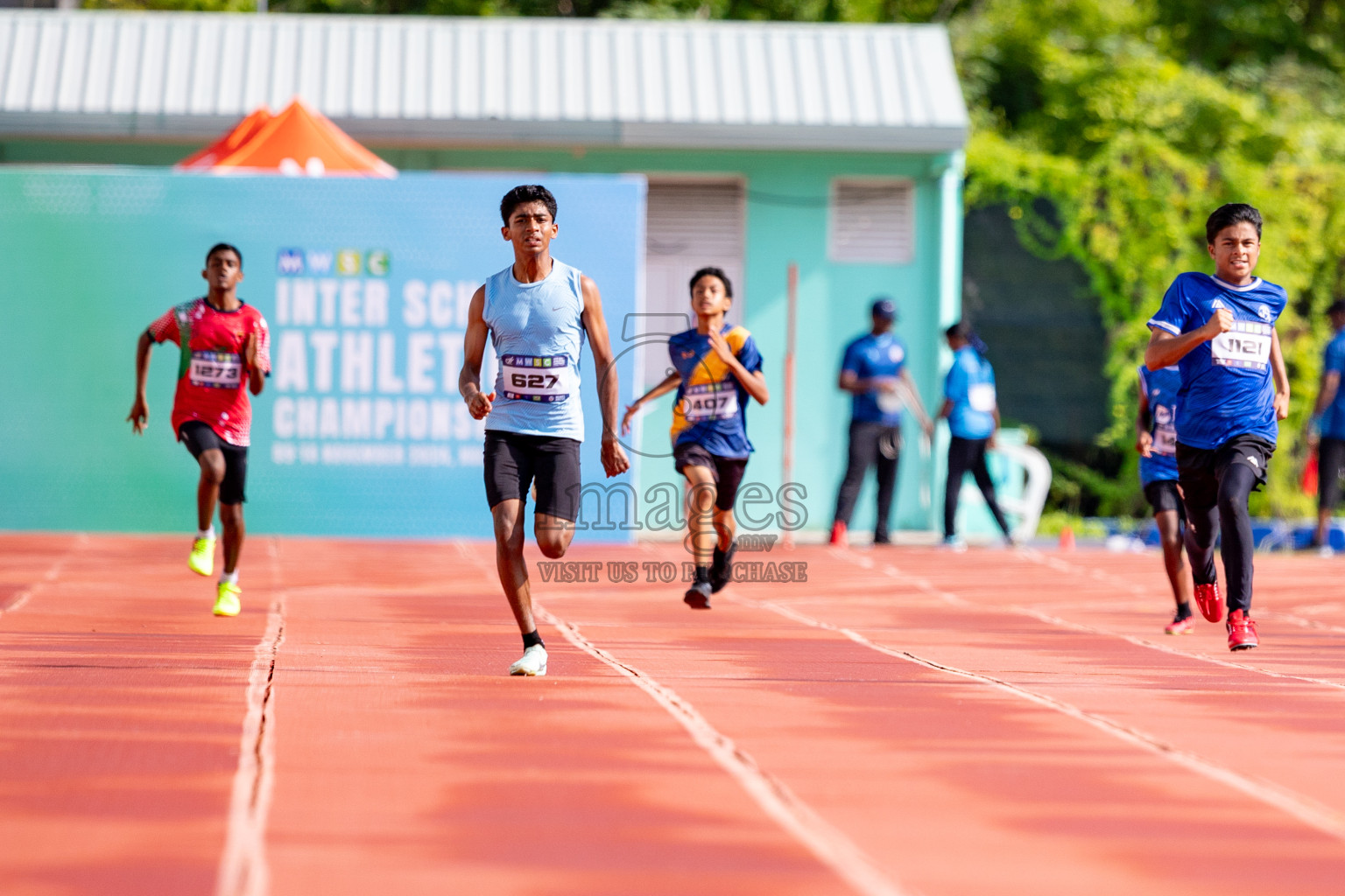 Day 3 of MWSC Interschool Athletics Championships 2024 held in Hulhumale Running Track, Hulhumale, Maldives on Monday, 11th November 2024. 
Photos by: Hassan Simah / Images.mv