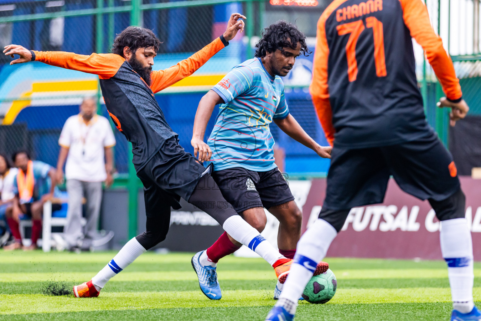 BG New Generation vs FC Calms in Day 14 of BG Futsal Challenge 2024 was held on Sunday, 25th March 2024, in Male', Maldives Photos: Nausham Waheed / images.mv