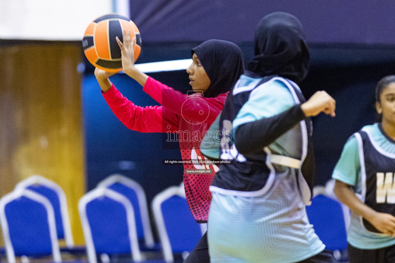 Day2 of 24th Interschool Netball Tournament 2023 was held in Social Center, Male', Maldives on 28th October 2023. Photos: Nausham Waheed / images.mv