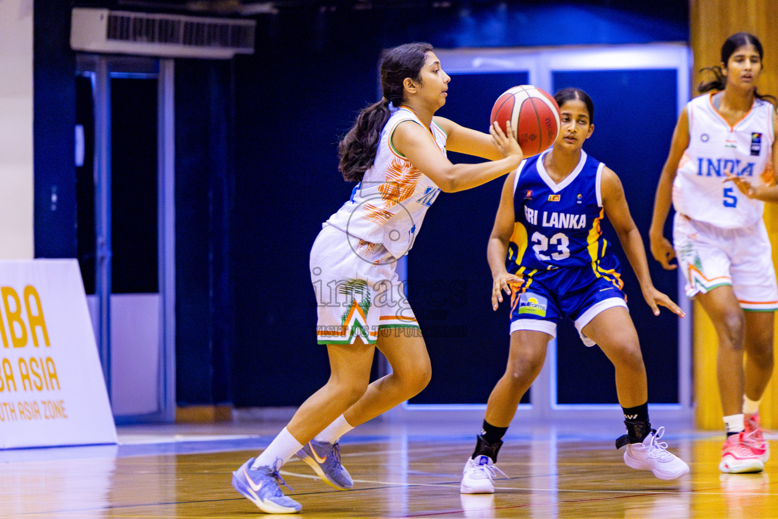 India vs SriLanka in Day 1 of Under 16 Woman's Asian Cup SABA Qualifiers 2025 was held in Social Center, Male', Maldives on 12th June 2025. Photos: Nausham Waheed / images.mv