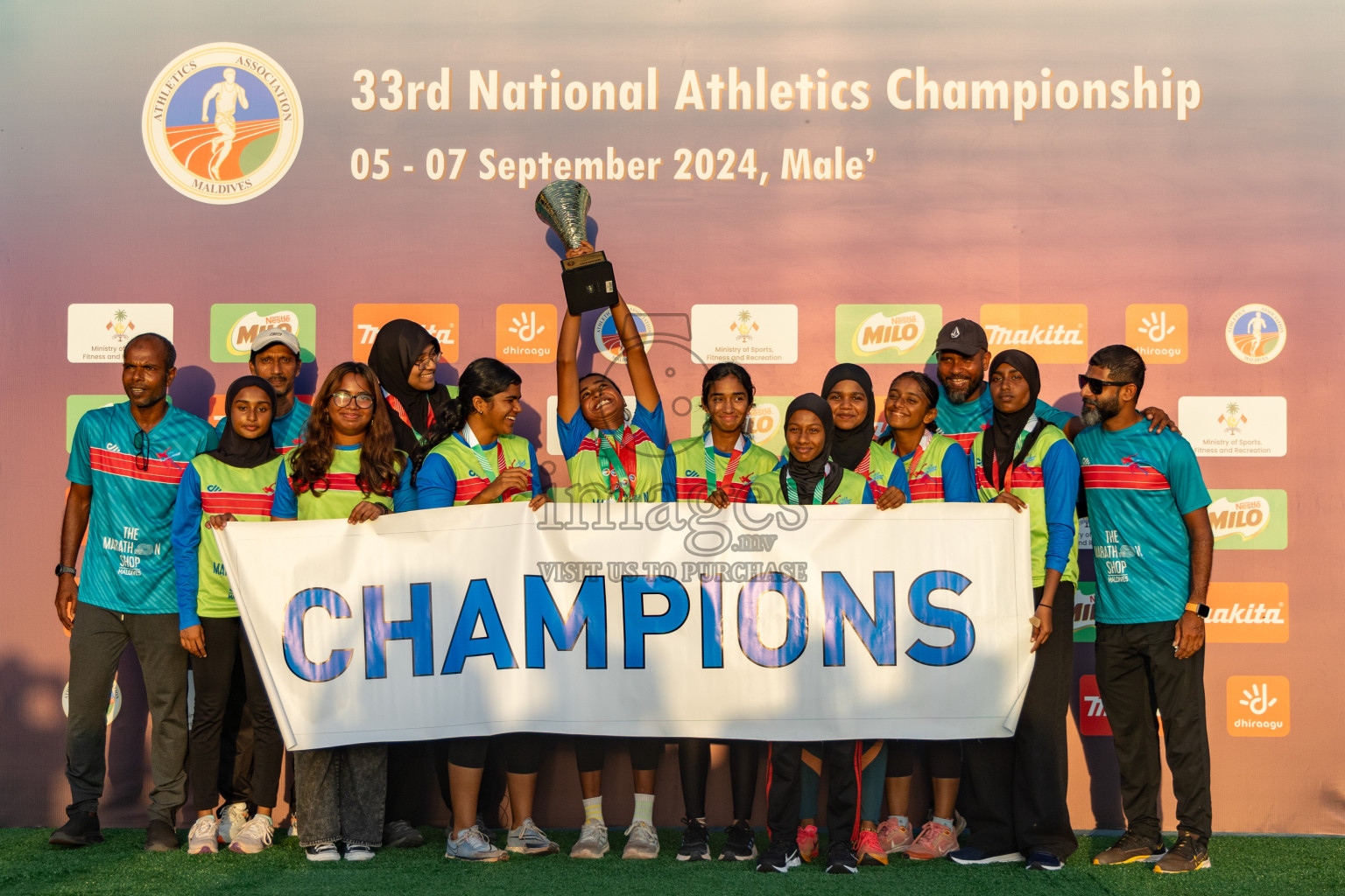 Day 3 of 33rd National Athletics Championship was held in Ekuveni Track at Male', Maldives on Saturday, 7th September 2024. Photos: Hassan Simah / images.mv