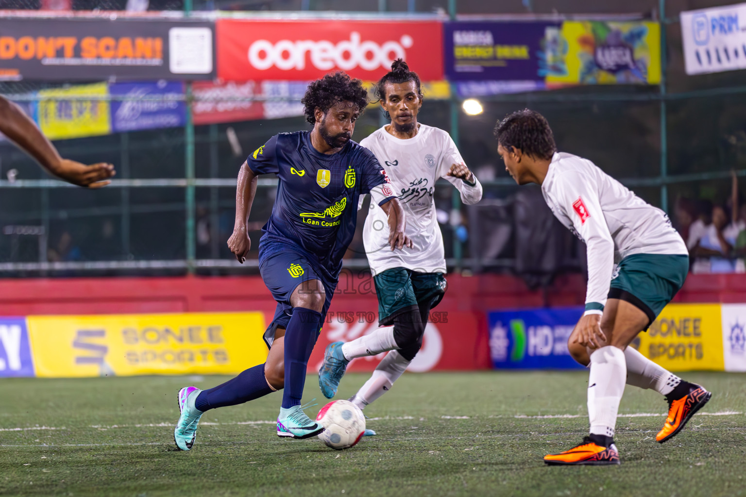 L Maabaidhoo vs L Gan in Day 16 of Golden Futsal Challenge 2024 was held on Tuesday, 30th January 2024, in Hulhumale', Maldives Photos: Ismail Thoriq / images.mv