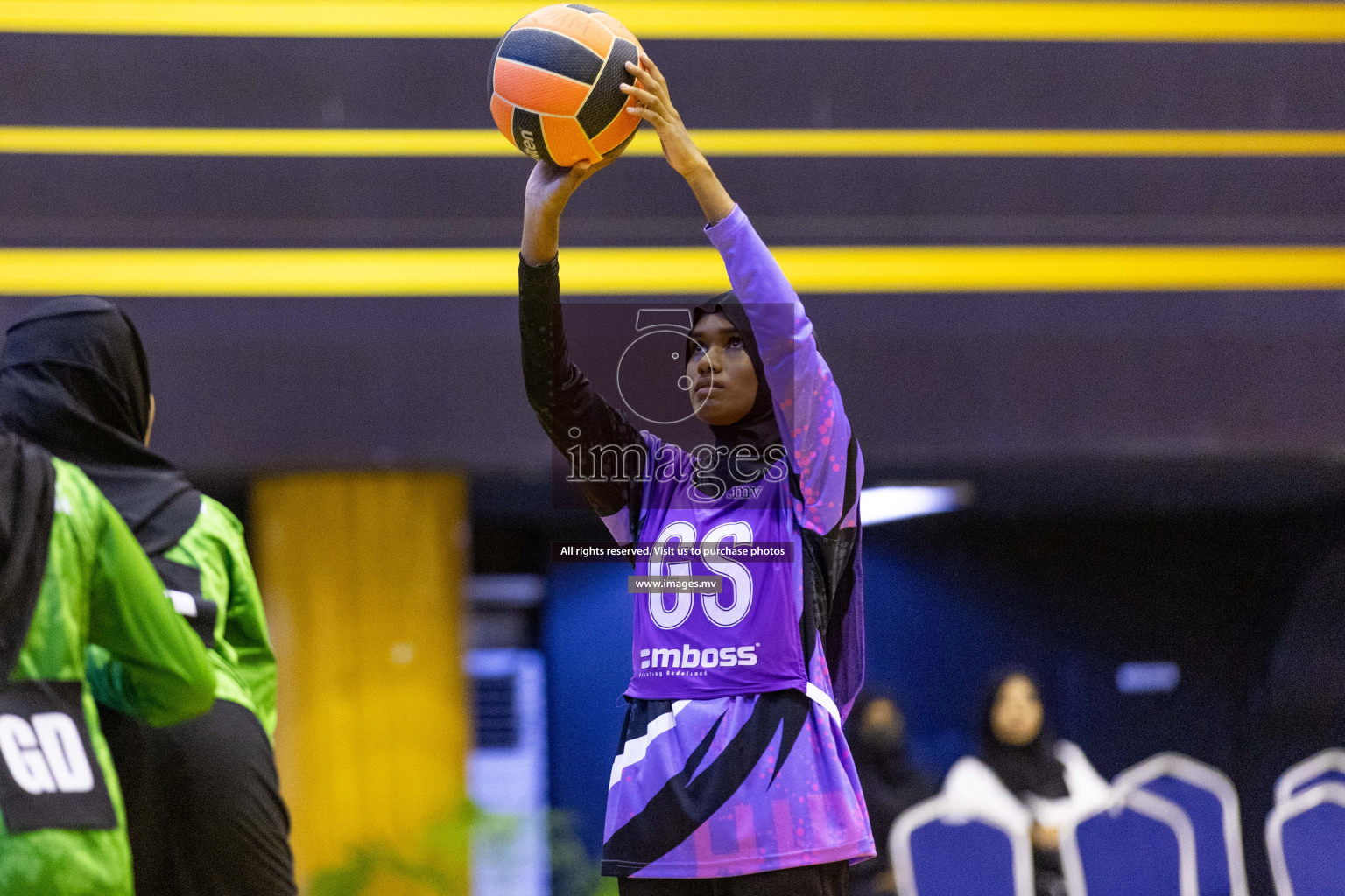 Day6 of 24th Interschool Netball Tournament 2023 was held in Social Center, Male', Maldives on 1st November 2023. Photos: Nausham Waheed / images.mv