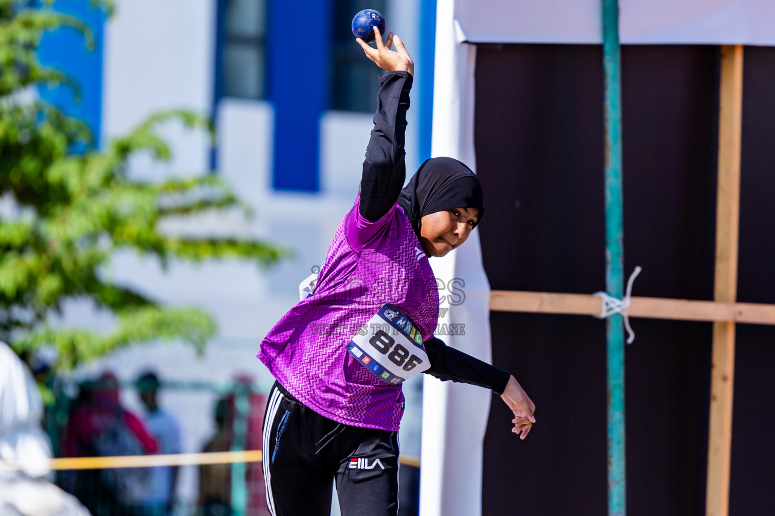 Day 3 of MWSC Interschool Athletics Championships 2024 held in Hulhumale Running Track, Hulhumale, Maldives on Monday, 11th November 2024. Photos by:  Nausham Waheed / Images.mv