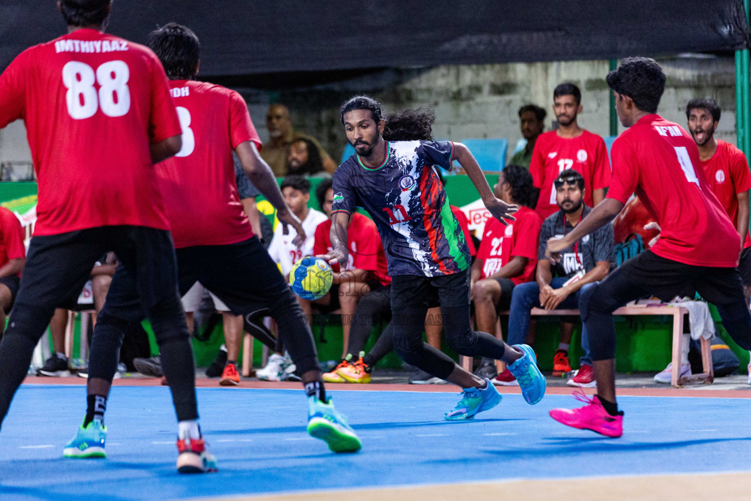 Day 8 of 10th National Handball Tournament 2023, held in Handball ground, Male', Maldives on Tuesday, 5th December 2023 Photos: Nausham Waheed/ Images.mv