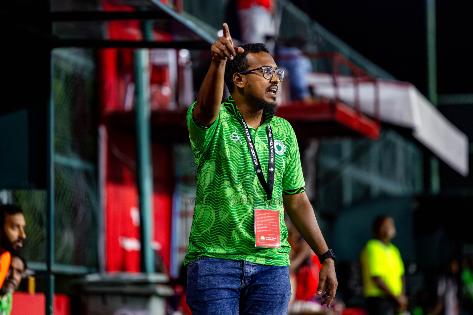 Th Kandoodhoo vs Th Gaadhiffushi in Day 10 of Golden Futsal Challenge 2025 was held on Tuesday, 14th January 2025, in Hulhumale', Maldives Photos: Nausham Waheed / images.mv