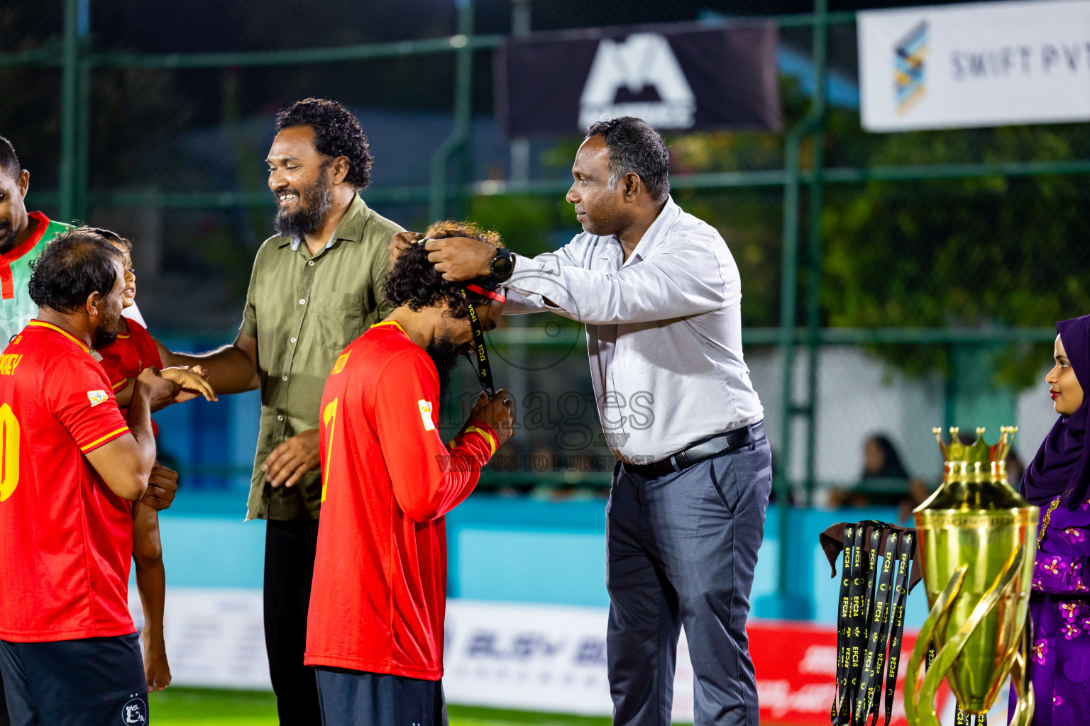 Dee Ess Kay vs Kovigoani in Final of Laamehi Dhiggaru Ekuveri Futsal Challenge 2024 was held on Wednesday, 31st July 2024, at Dhiggaru Futsal Ground, Dhiggaru, Maldives Photos: Nausham Waheed / images.mv