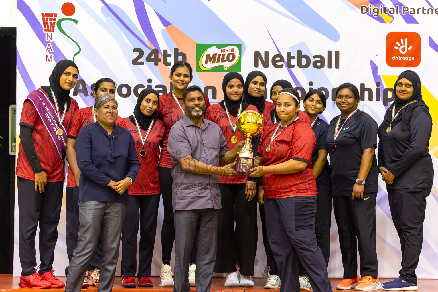 C Matrix vs KYRC in the Final of 24th Milo Netball Association Championship was held in Social Center at Male', Maldives on Thursday, 11th September 2025. Photos: Mohamed Mahfooz Moosa / images.mv