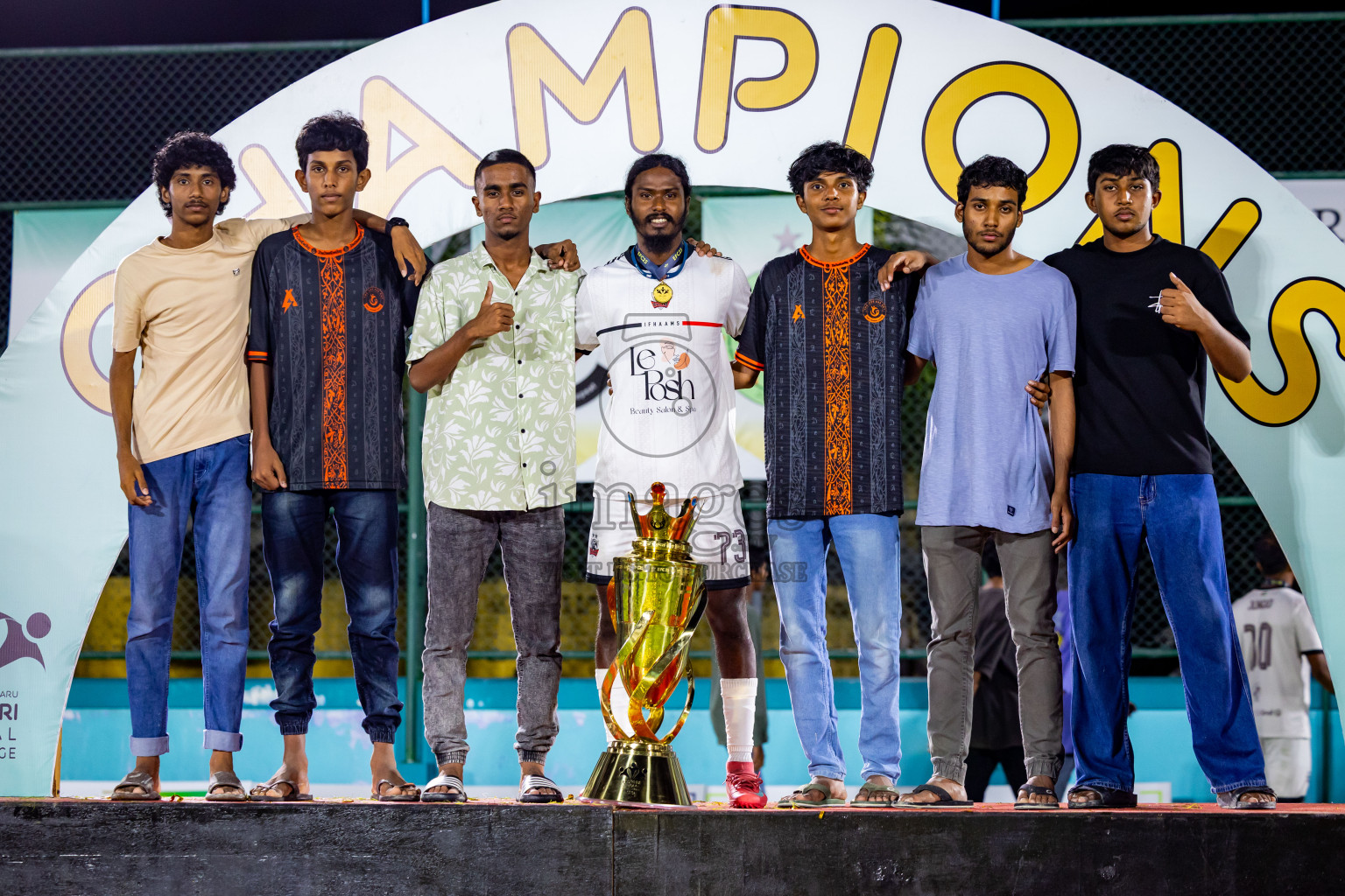 Ifhaams vs Dee Cee Jay SC in Final of Laamehi Dhiggaru Ekuveri Futsal Challenge 2025 was held on Tuesday, 29th July 2025, at Dhiggaru Futsal Ground, Dhiggaru, Maldives Photos: Nausham Waheed  / images.mv