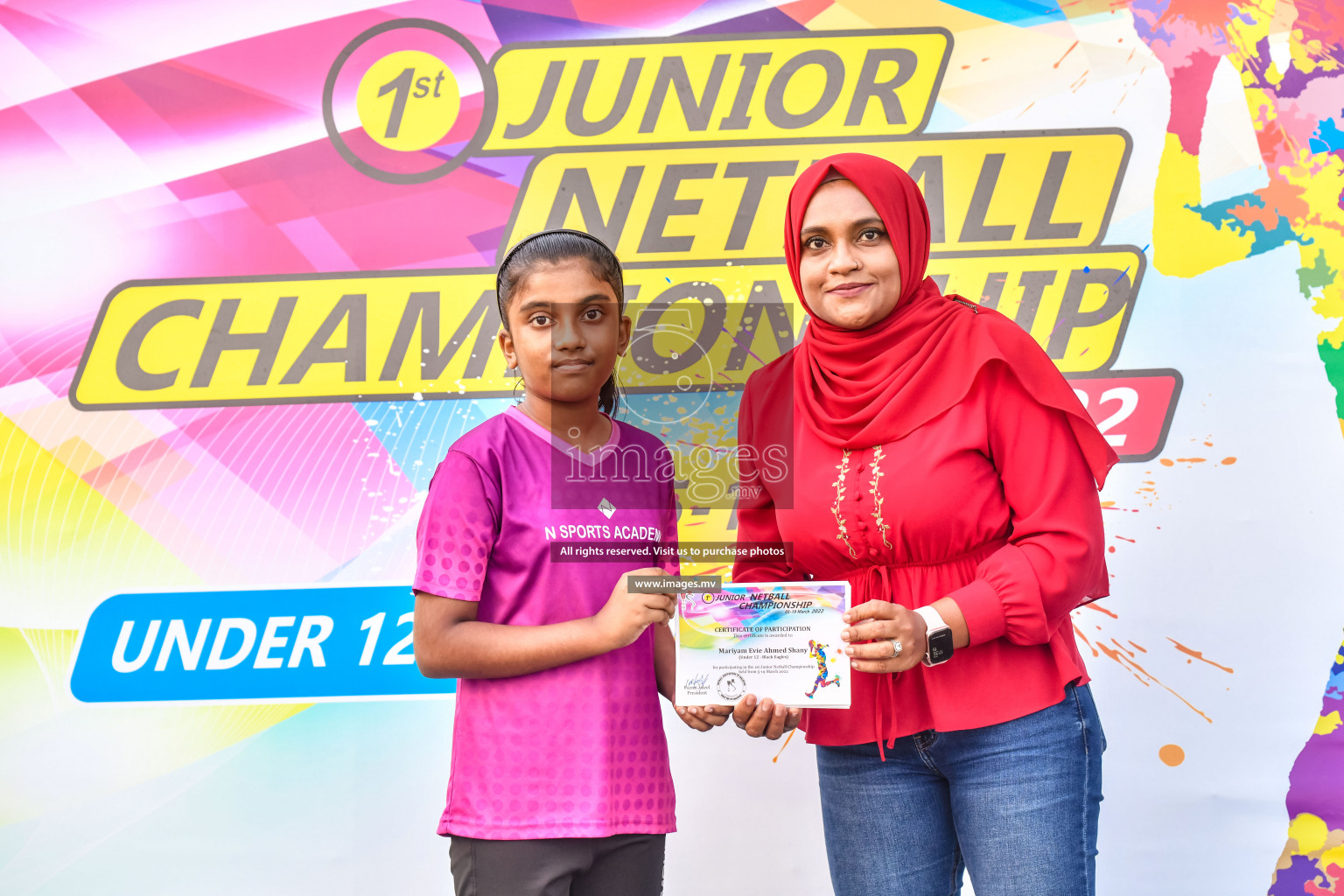 Final of Junior Netball Championship 2022 held in Male', Maldives on 19th March 2022. Photos by Nausham Waheed