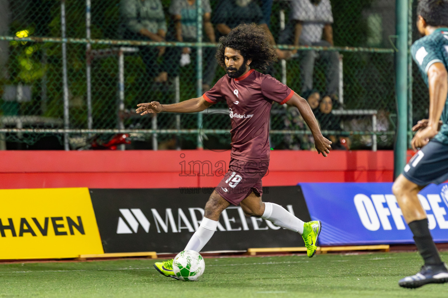 Maldives Post vs Dharumavantha in Day 9 of Office League 2025 was held on Thursday, 24th April 2025 in Hulhumale', Maldives. Photos: Mohamed Mahfooz Moosa  / images.mv