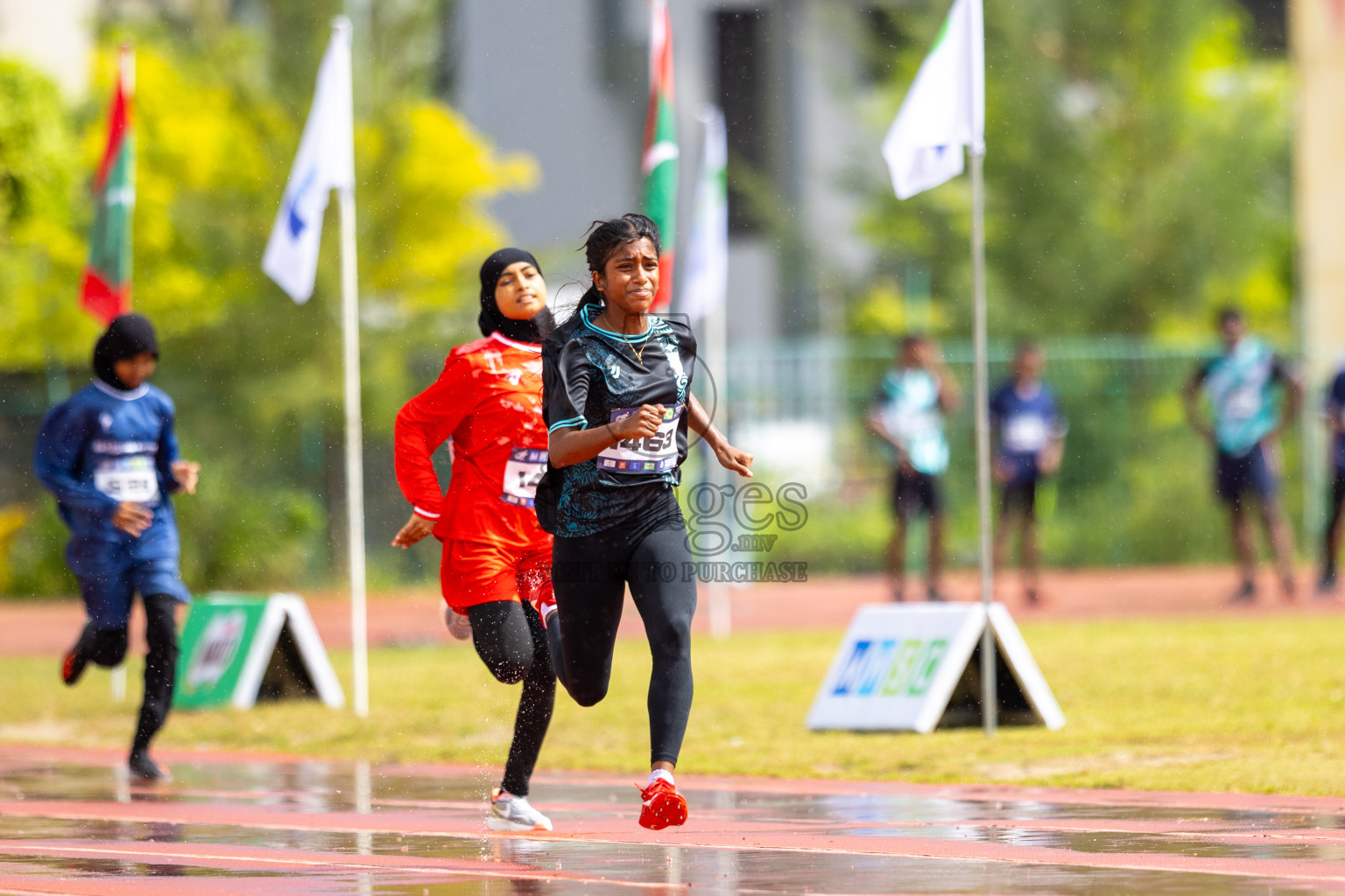 Day 1 of MWSC Interschool Athletics Championships 2024 held in Hulhumale Running Track, Hulhumale, Maldives on Saturday, 9th November 2024. 
Photos by: Ismail Thoriq / images.mv