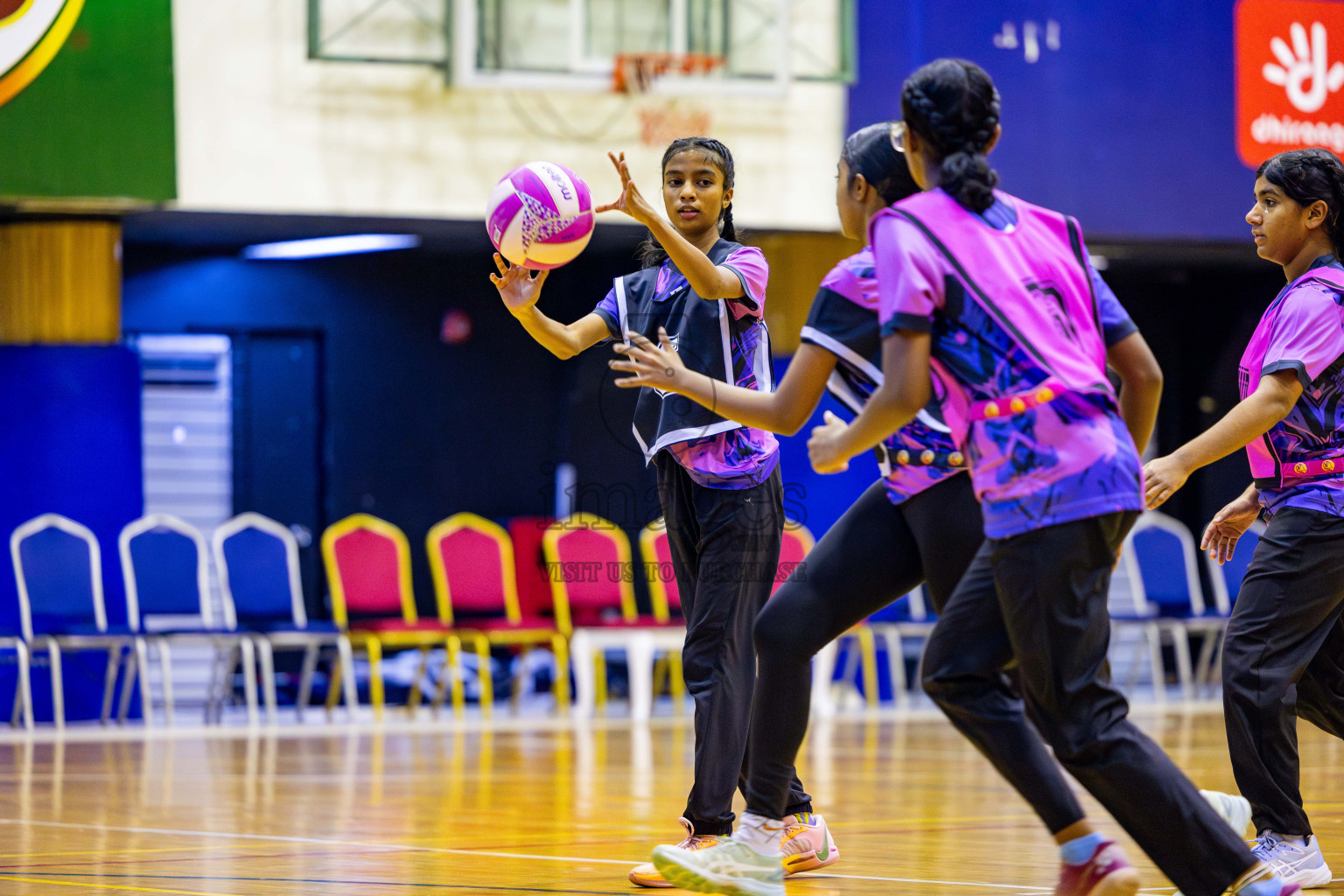 N Sports Academy B vs N Sports Academy A U17 Finals of 3rd Netball Junior Championship, held at Social Center on Saturday, 25th January 2025 . Photos: Nausham Waheed / images.mv