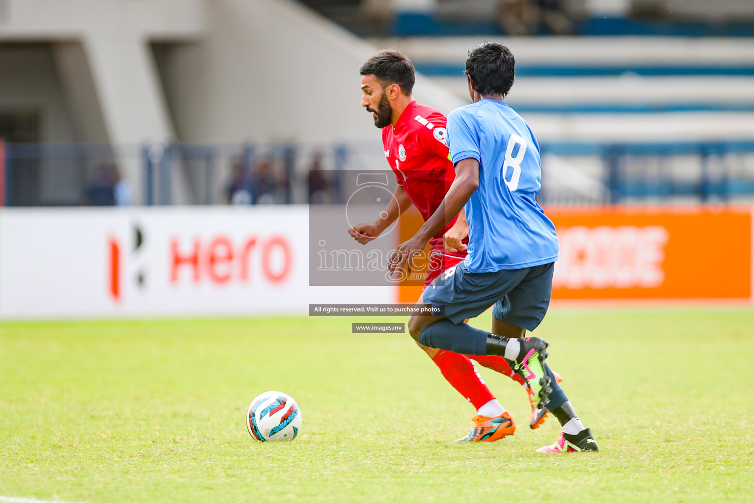 Lebanon vs Maldives in SAFF Championship 2023 held in Sree Kanteerava Stadium, Bengaluru, India, on Tuesday, 28th June 2023. Photos: Nausham Waheed, Hassan Simah / images.mv