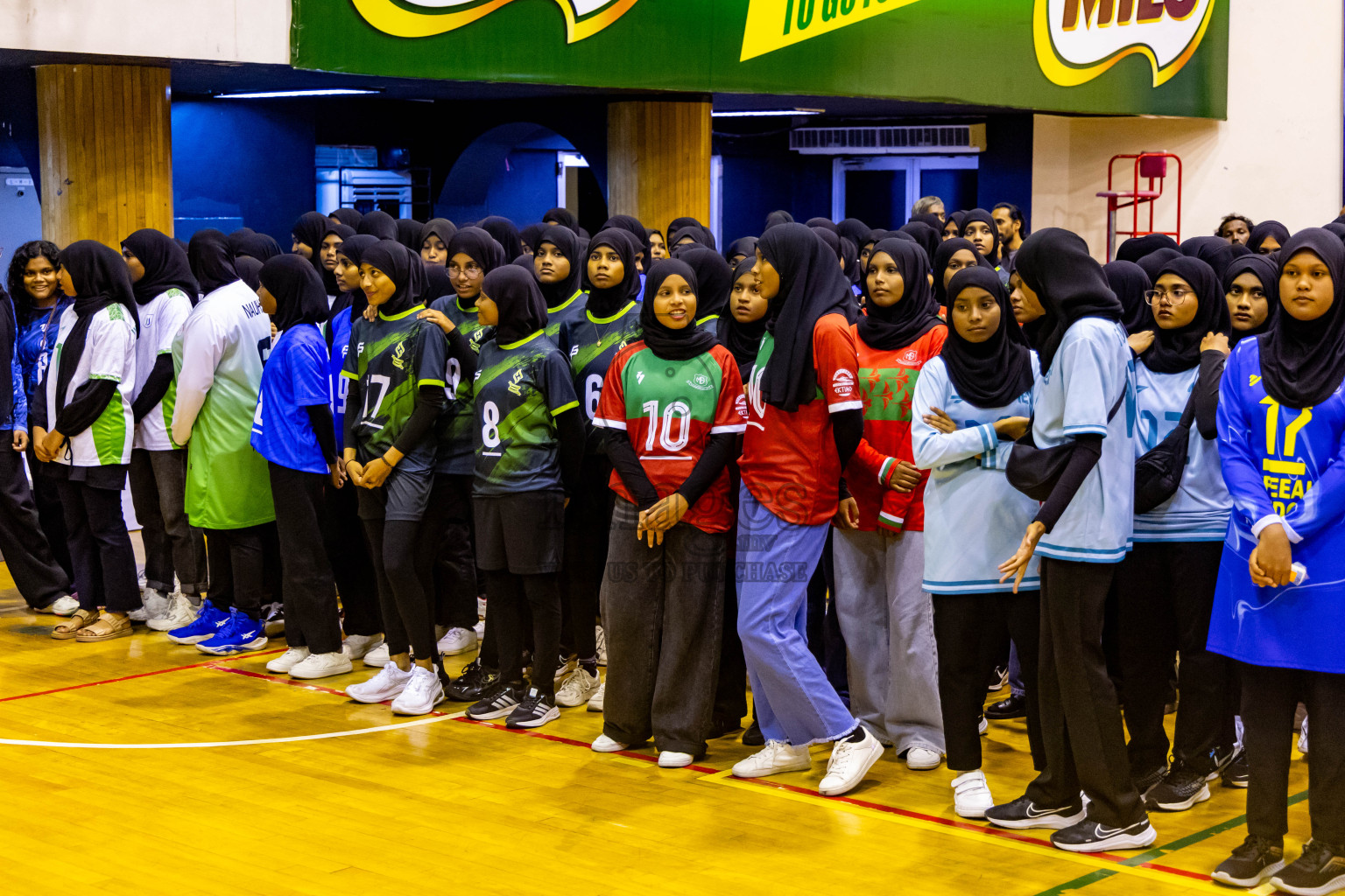 Finals of Interschool Volleyball Tournament 2024 was held in Social Center at Male', Maldives on Friday, 6th December 2024. Photos: Nausham Waheed / images.mv