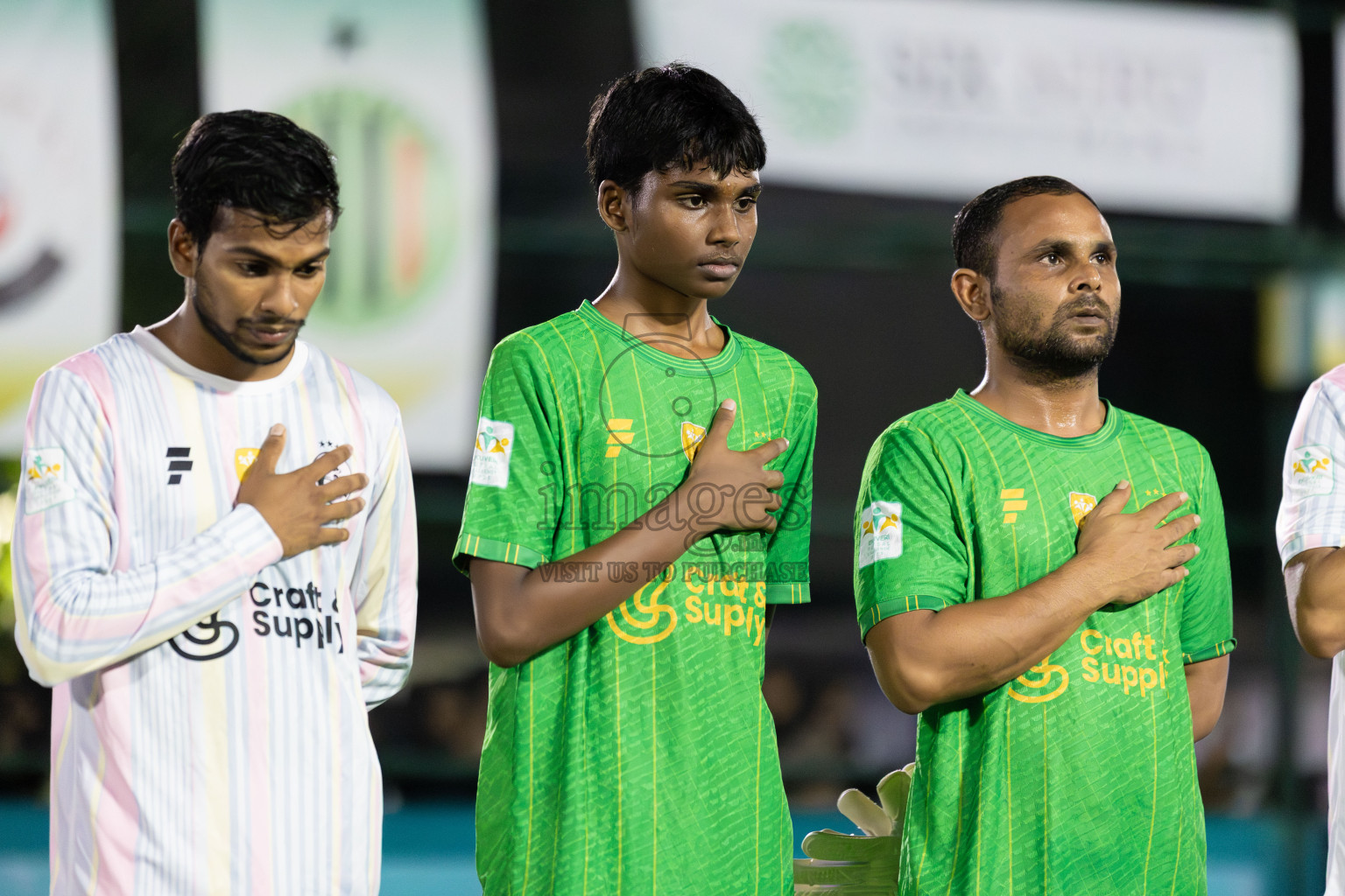 Ifhaams vs J Kovi Goani in Day 1 of Laamehi Dhiggaru Ekuveri Futsal Challenge 2025 was held on Thursday, 24th July 2025, at Dhiggaru Futsal Ground, Dhiggaru, Maldives Photos: Areef Adam / images.mv