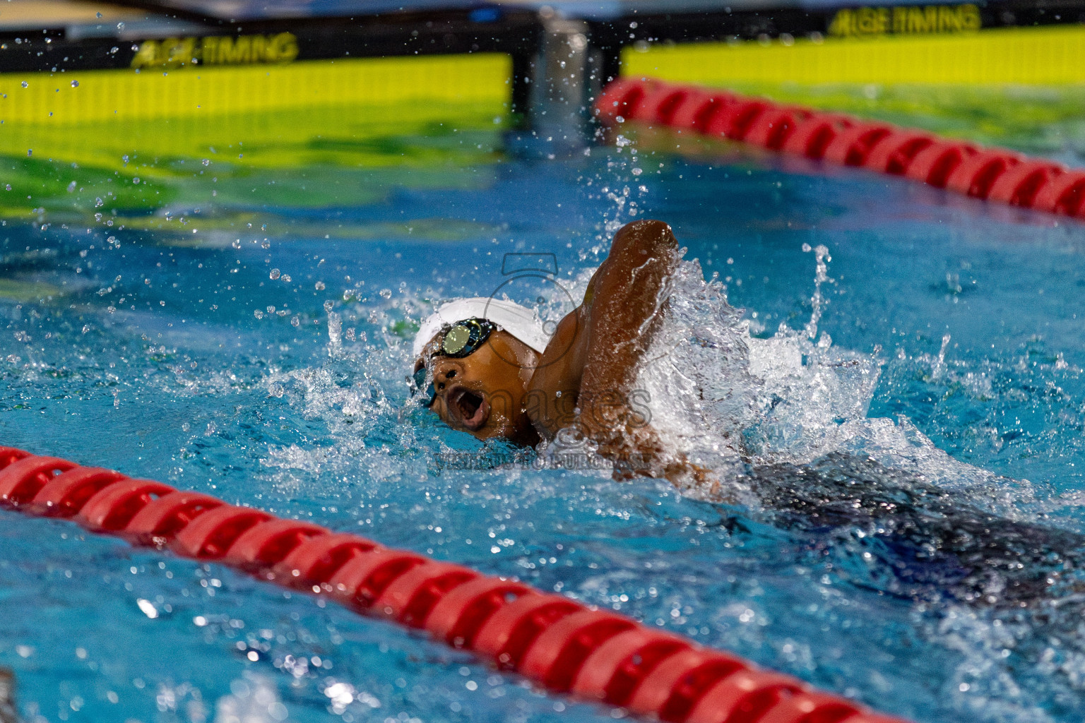 Day 2 of National Swimming Competition 2024 held in Hulhumale', Maldives on Saturday, 14th December 2024. Photos: Hassan Simah / images.mv