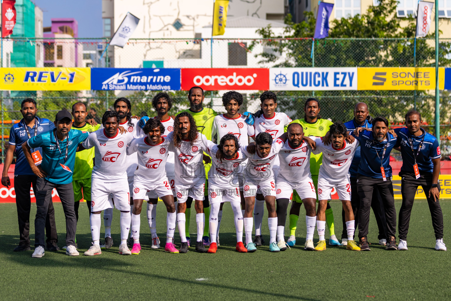 K. Huraa vs K. Himmafushi in Day 19 of Golden Futsal Challenge 2024 was held on Friday, 2nd February 2024 in Hulhumale', Maldives 
Photos: Hassan Simah / images.mv