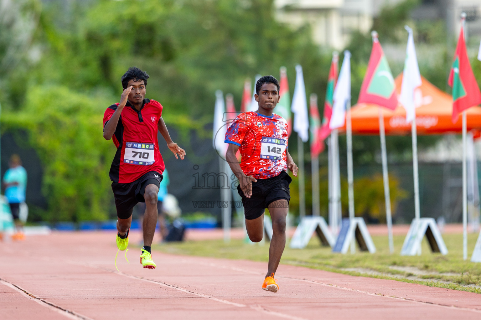 Day 1 of MWSC Interschool Athletics Championships 2024 held in Hulhumale Running Track, Hulhumale, Maldives on Saturday, 9th November 2024. Photos by: Ismail Thoriq / Images.mv