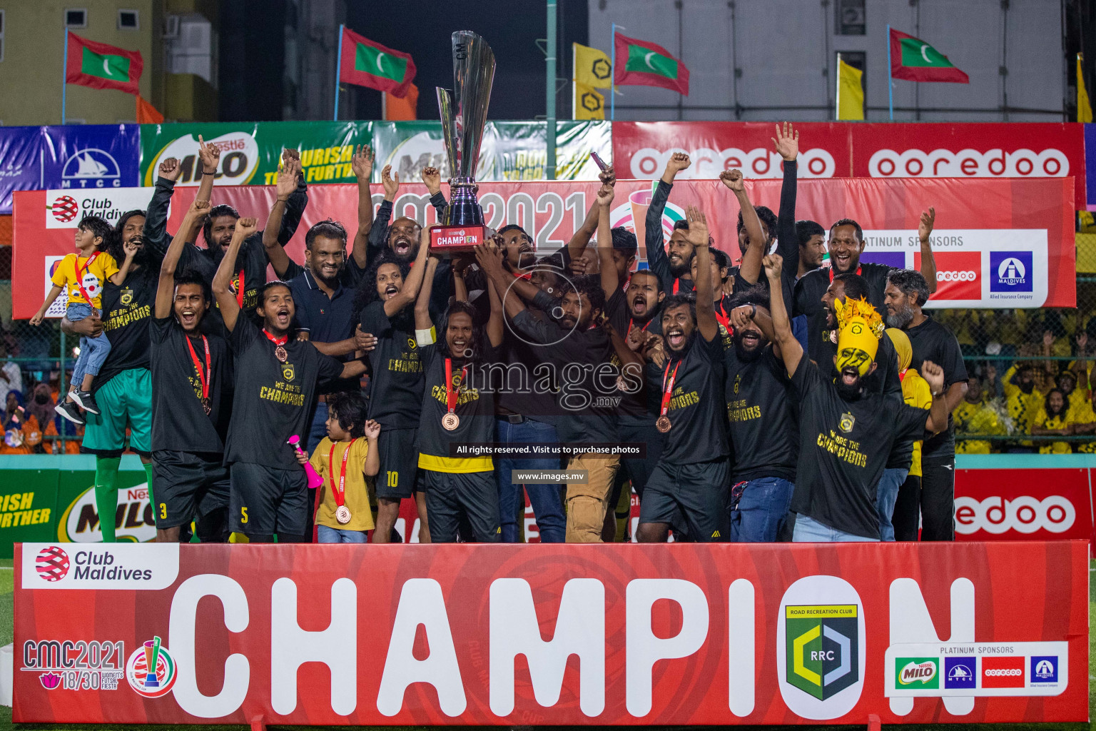 RRC Vs FSM in the Semi Finals of Club Maldives 2021 held in Hulhumale, Maldives on 19 December 2021. Photos: Ismail Thoriq / images.mv