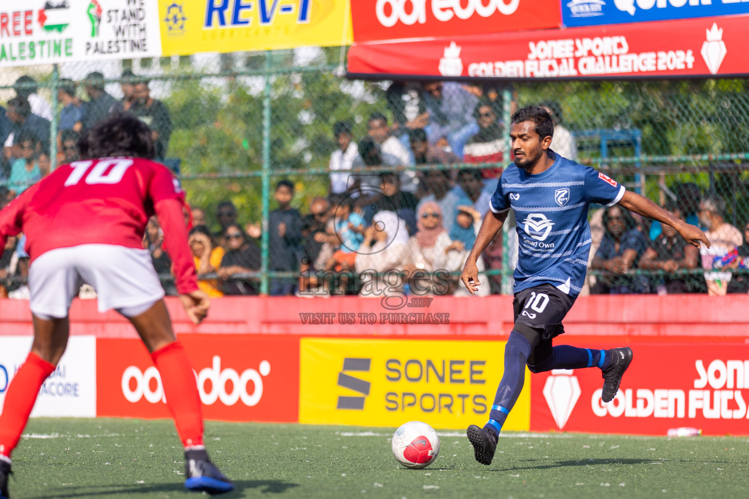 K Gaafaru vs K Kaashidhoo in Day 19 of Golden Futsal Challenge 2024 was held on Friday, 2nd February 2024, in Hulhumale', Maldives
Photos: Ismail Thoriq / images.mv