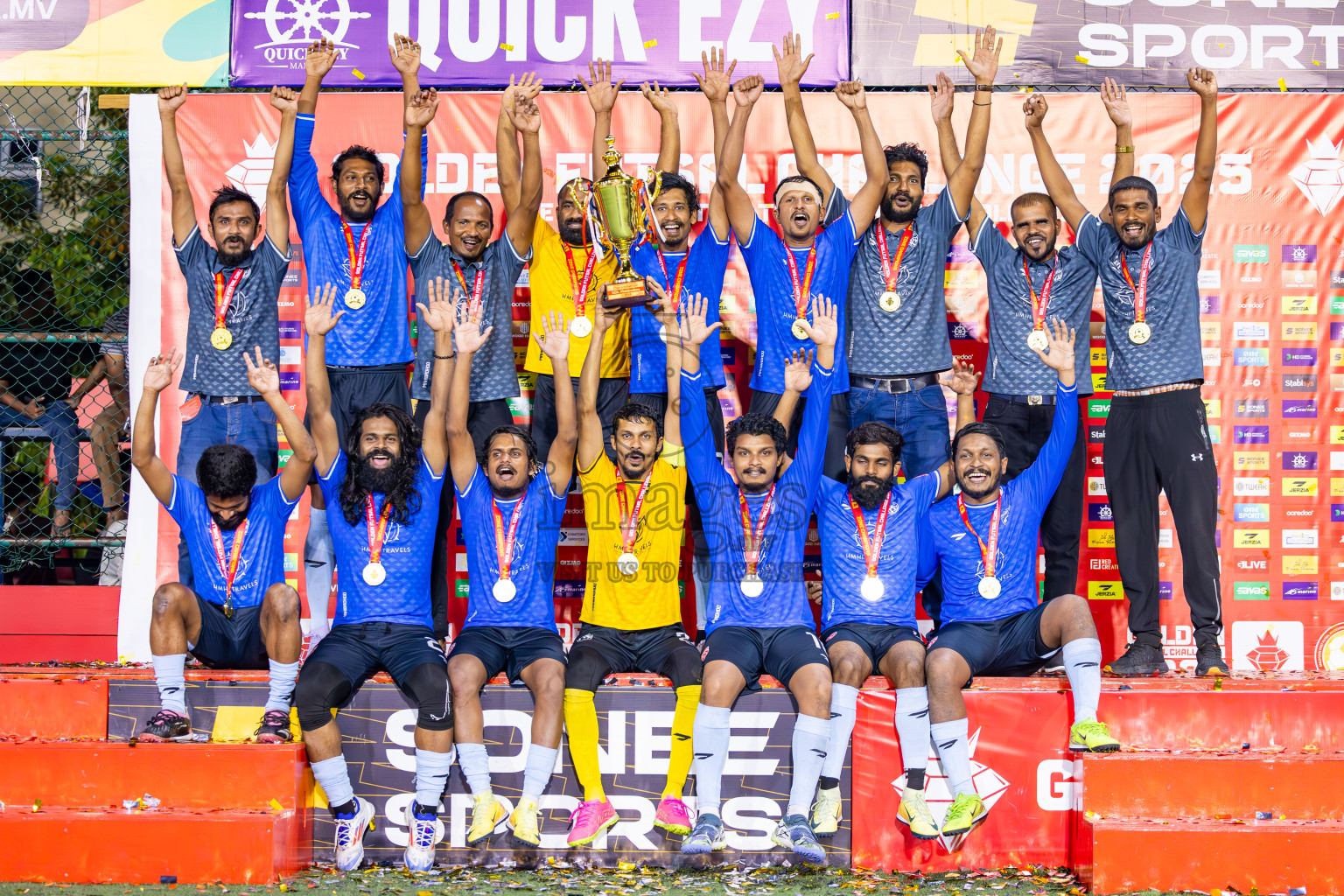 AA Mathiveri vs ADh Mahibadhoo in Zone 4 Final on Day 38 of Golden Futsal Challenge 2025 was held on Wednesday, 12th February 2025 in Hulhumale', Maldives. Photos: Ismail Thoriq / images.mv