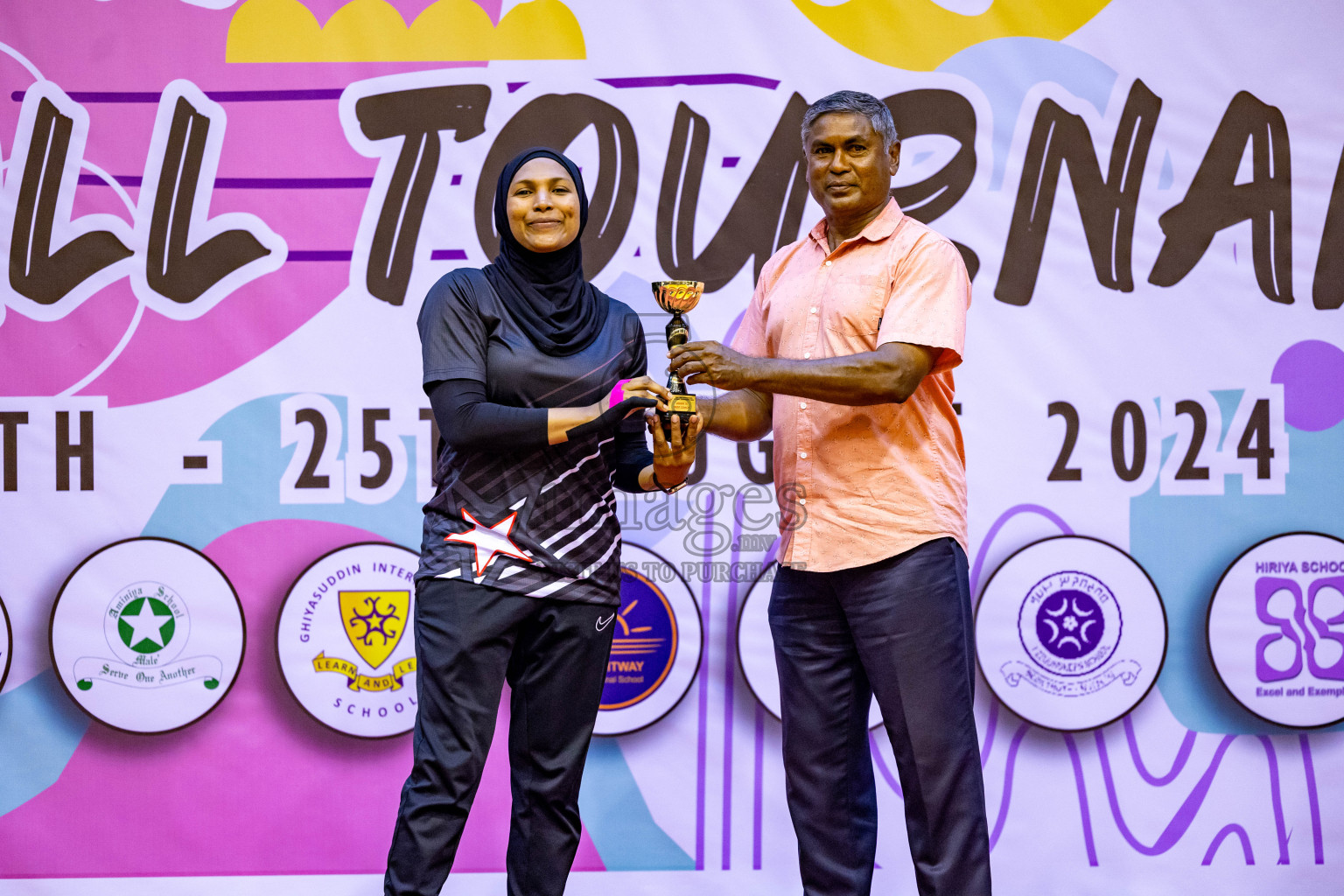 Closing Ceremony of Inter-school Netball Tournament held in Social Center at Male', Maldives on Monday, 26th August 2024. Photos: Hassan Simah / images.mv