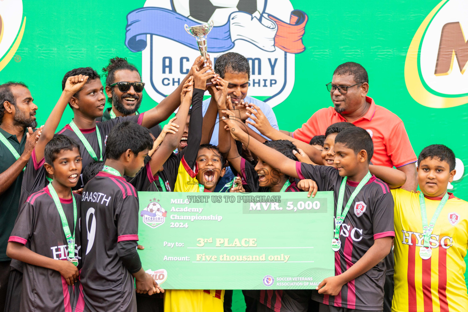 Final Day  of MILO Academy Championship 2024 - U12 was held at Henveiru Grounds in Male', Maldives on Thursday, 7th July 2024. Photos: Shuu Abdul Sattar / images.mv